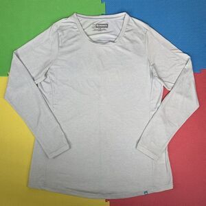 Simms Fishing Shirt Top Women’s Large Long Sleeve Blue Layering Pullover *Flaws